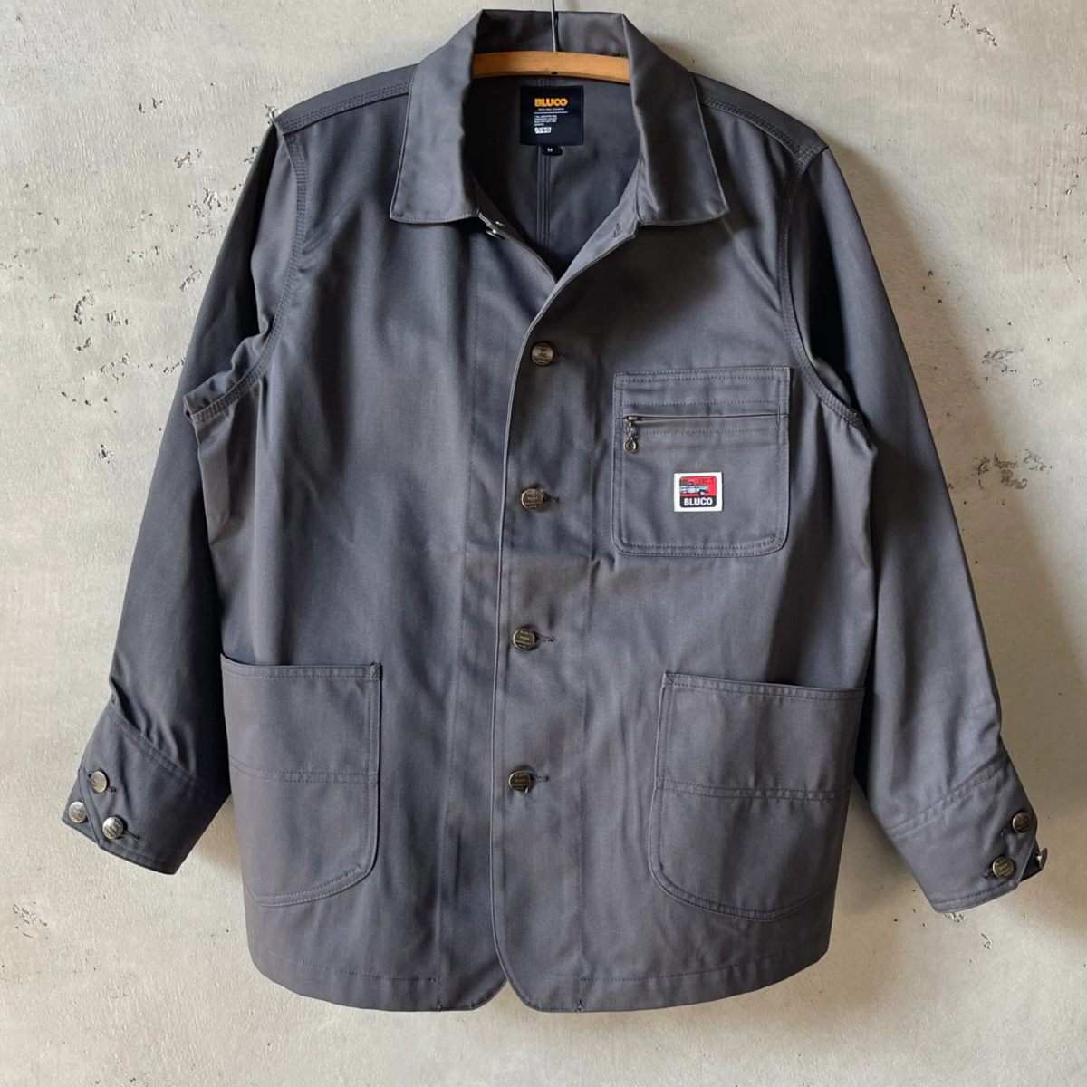 BLUCO×COFFEE & MOTORCYCLE T/Cカバーオール グレー