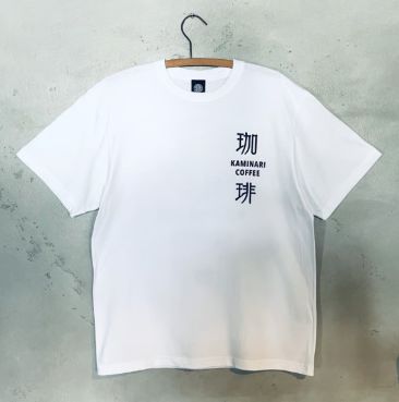 雷珈琲　KAMINARI COFFEE オリジナルTシャツ　ホワイト